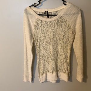 Long sleeve lace tunic